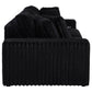 Jacana Corduroy Upholstered Dual Power Chaise Sofa Black