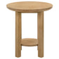 Ottowa 3-piece Round Wood Coffee Table Set Light Oak