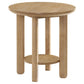 Ottowa 3-piece Round Wood Coffee Table Set Light Oak