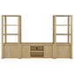 Laurelton 3-piece Entertainment Center TV Stand Light Oak