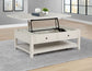 Payne 48-inch Mobile Lift Top Coffee Table Distressed White