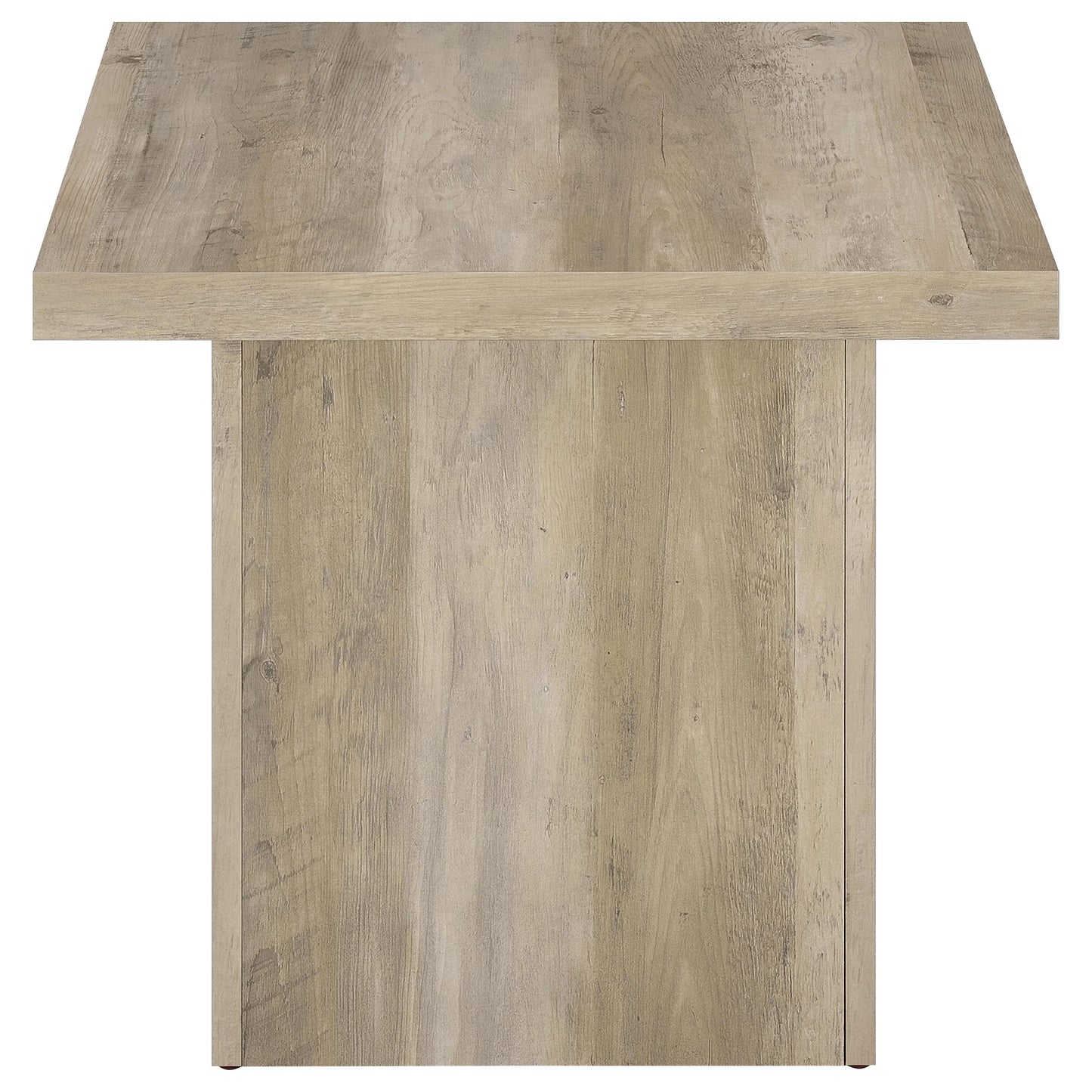 Devar Square Engineered Wood End Table Distressed Pine