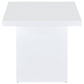 Devar Square Engineered Wood Side End Table White High Gloss