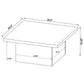 Devar Square Engineered Wood Coffee Table White High Gloss
