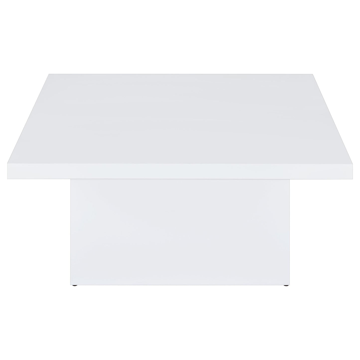 Devar 2-piece Square Coffee End Table Set White High Gloss