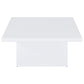 Devar 3-piece Square Coffee End Table Set White High Gloss