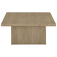 Devar 2-piece Square Cocktail Coffee End Table Set Latte