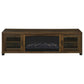 Havering 71-inch TV Stand Fireplace Media Console Dark Pine