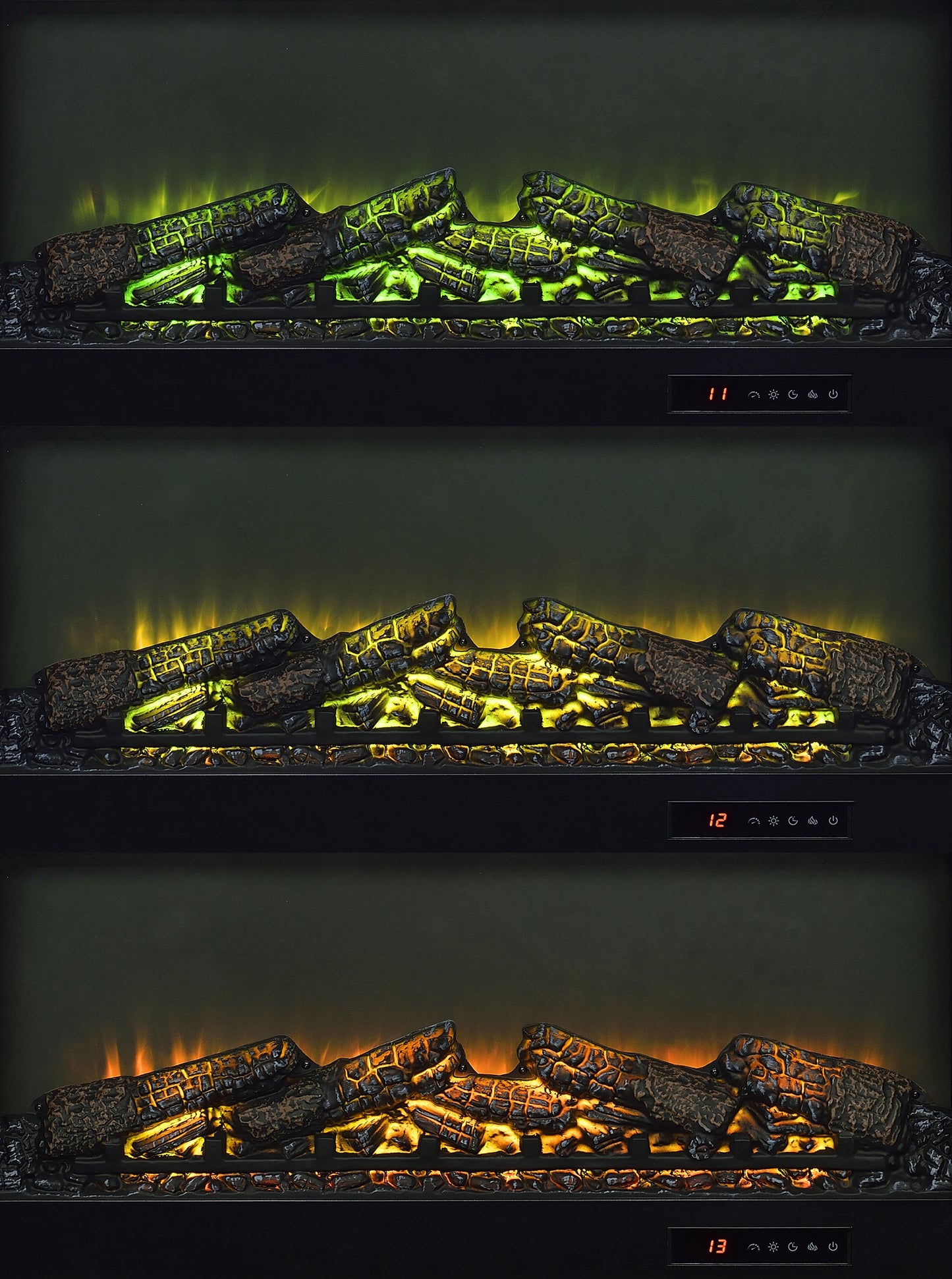 Enfield 71-inch TV Stand Fireplace Media Console Dark Pine