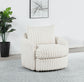 Sarco Corduroy Upholstered Swivel Accent Arm Chair Ivory