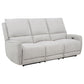 Sylmar Chenille Upholstered Power Reclining Sofa Dove Grey