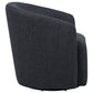 Mossbrook Fabric Upholstered Swivel Accent Chair Anthracite