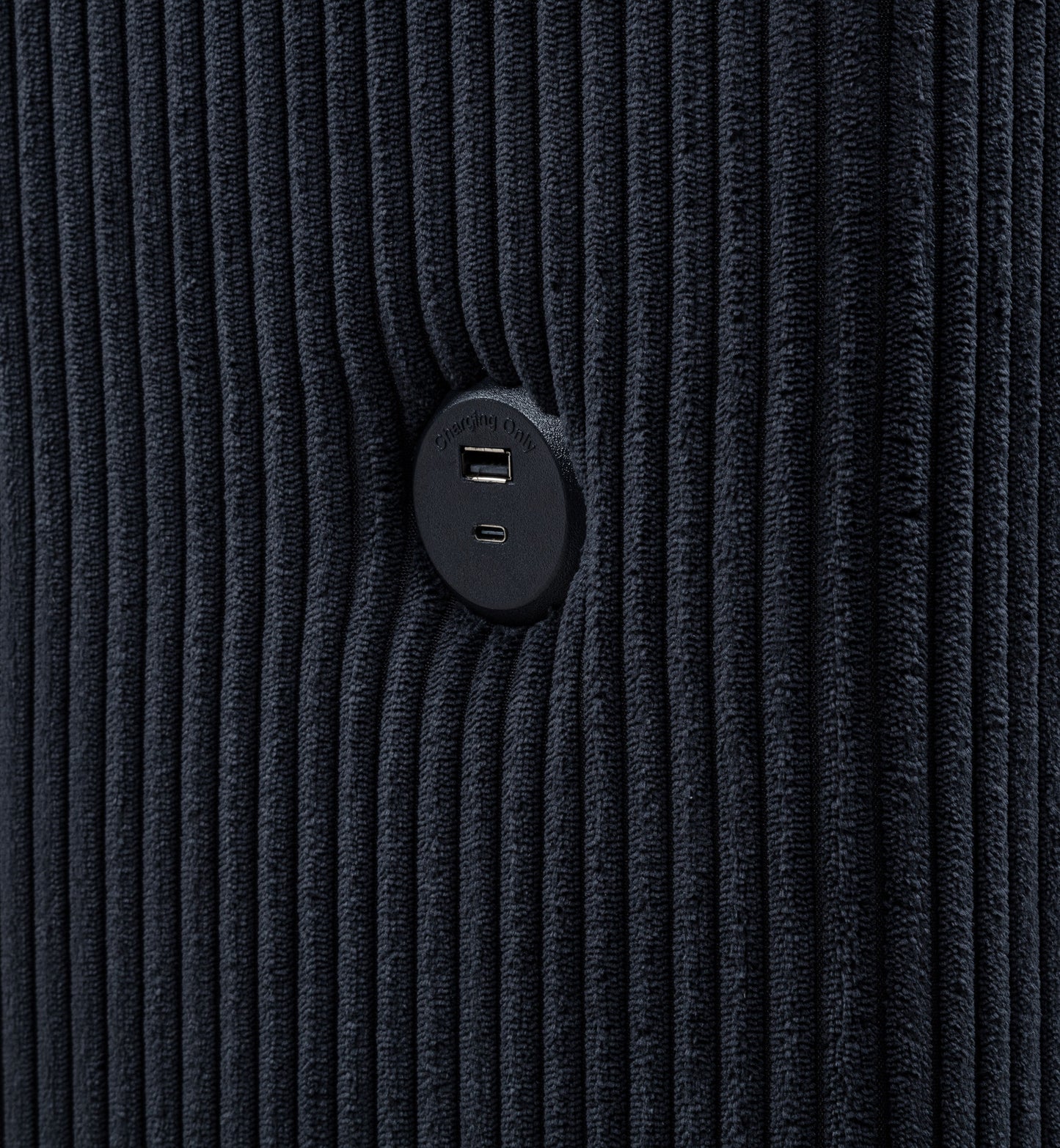 Tisdall Eastern King Flame Visualizer Wingback TV Bed Black