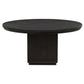 Leandro 7-piece Round Dining Table Set Burnished Black