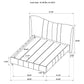 Evelyn Upholstered Queen Panel Platform Bed Ivory
