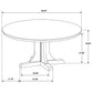 Hartville 5-piece Round Dining Table Set Natural Light Brown