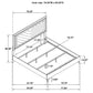 Cassia Eastern King LED Panel Bed White High Gloss