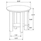 Ottowa 22-Inch Round Wood Side End Table with Shelf Brown