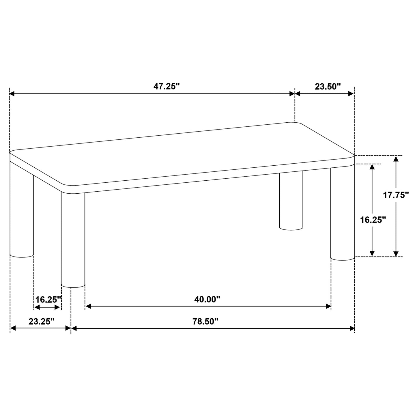 Castlewood Engineered Wood Cocktail Coffee Table Washed Oak