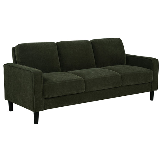 Ruth 2-piece Fabric Upholstered Track Arm Sofa Matcha Green