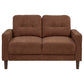 Bowen II 2-piece Fabric Upholstered Track Arm Sofa Set Rust