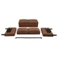 Bowen II 3-piece Fabric Upholstered Track Arm Sofa Set Rust