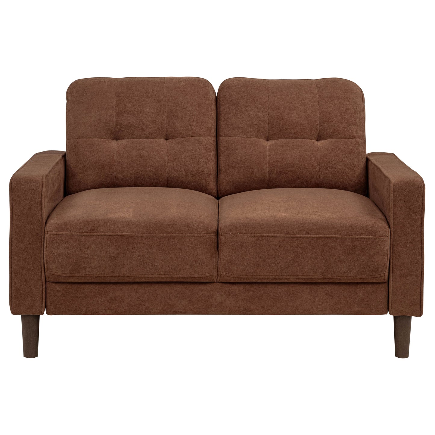 Bowen II Fabric Upholstered Track Arm Loveseat Rust