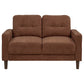 Bowen II Fabric Upholstered Track Arm Loveseat Rust