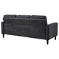 Bowen II Fabric Upholstered Track Arm Sofa Steel Grey
