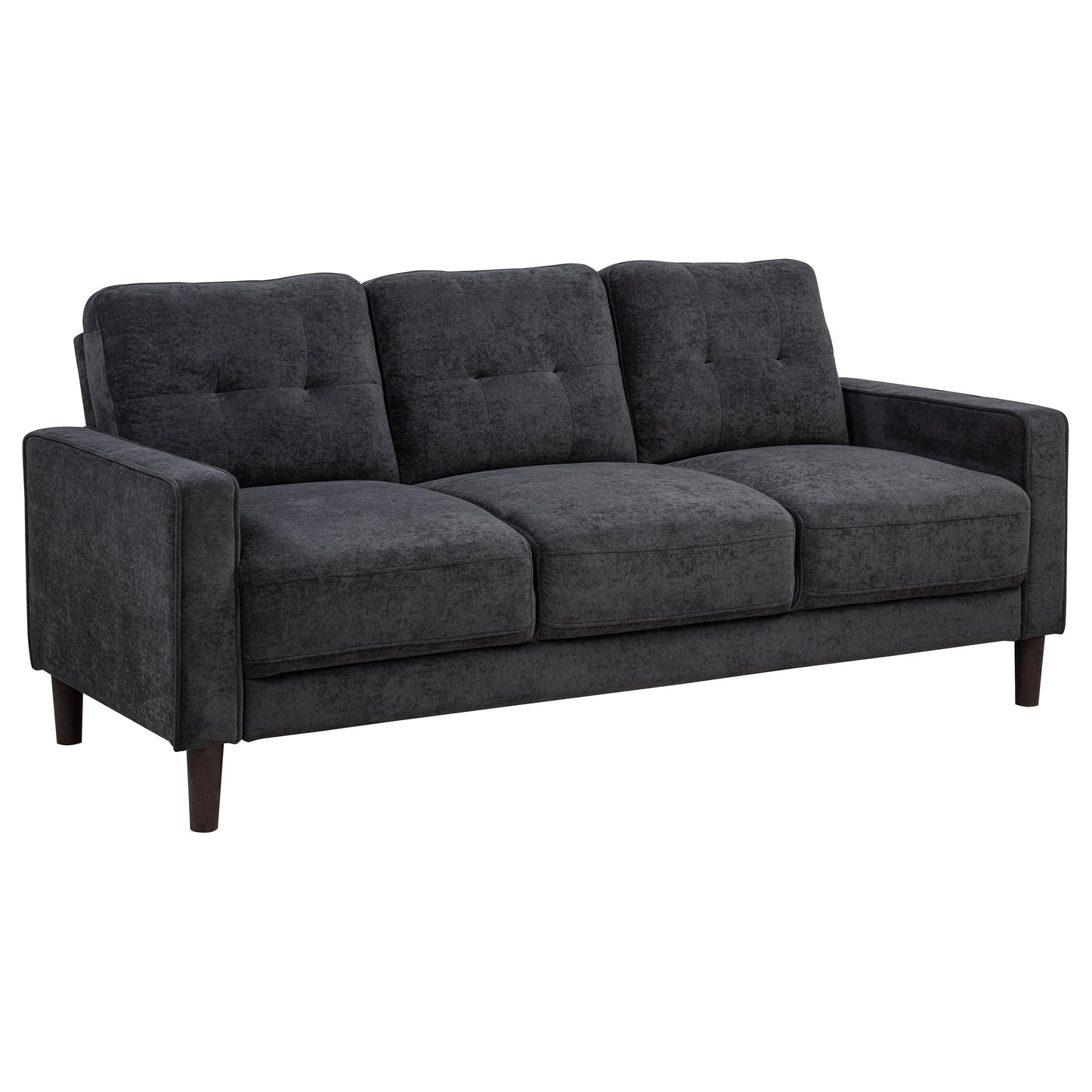 Bowen II 3-piece Upholstered Track Arm Sofa Set Steel Grey