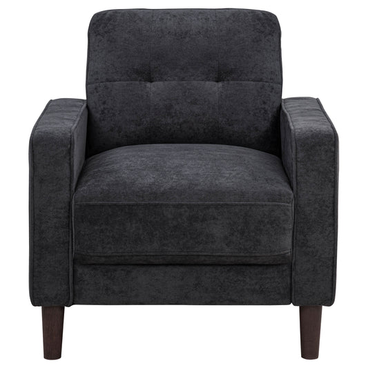 Bowen II Fabric Upholstered Track Arm Chair Steel Grey