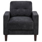 Bowen II Fabric Upholstered Track Arm Chair Steel Grey