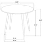 Andrews 5-piece Round Counter Dining Set Light Ash and White