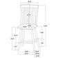 Andrews 5-piece Round Counter Dining Set Light Ash and White