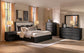 Leandro 2-drawer LED Nightstand with USB Burnished Black