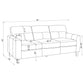 Scotland 3-piece Faux Leather Upholstered Sofa Set Black
