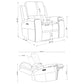 Brickston 3-piece Triple Power Reclining Sofa Set Charcoal