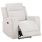 Kennett 3-piece Chenille Power Reclining Sofa Set Ivory