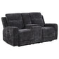 Kennett Chenille Upholstered Power Reclining Loveseat Grey