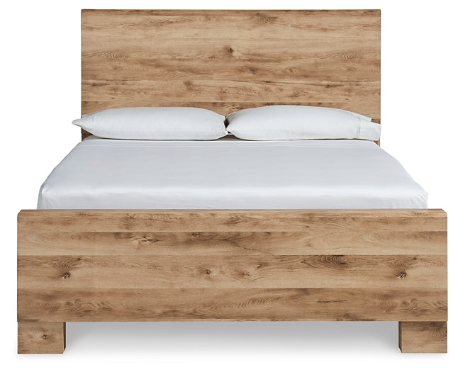 Hyanna Queen Panel Bed, Dresser, Mirror and Nightstand