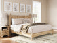 Aleaport King Panel Bed with Mirrored Dresser and Nightstand