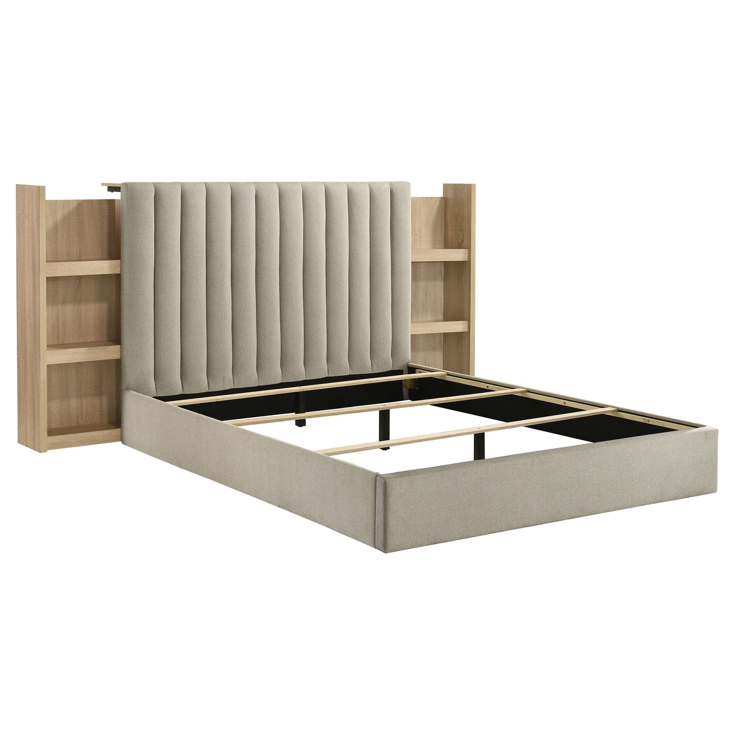 Arielle 4-piece Eastern King Bedroom Set Light Oak