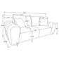 Burnett Chenille Upholstered Wide Arm Sofa Burnt Orange