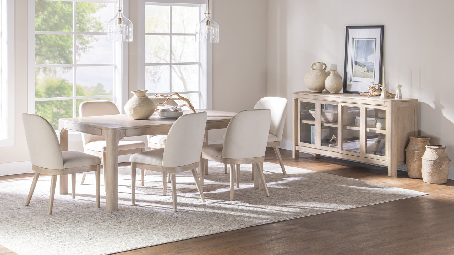 Solano Upholstered Dining Side Chair Beige (Set of 2)