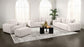 Burnett Chenille Upholstered Accent Chair Ivory