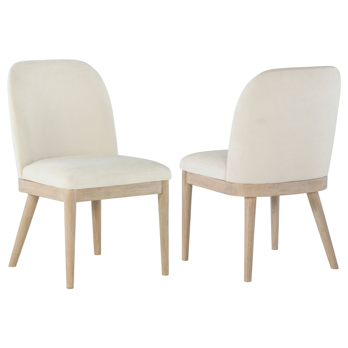Solano Upholstered Dining Side Chair Beige (Set of 2)
