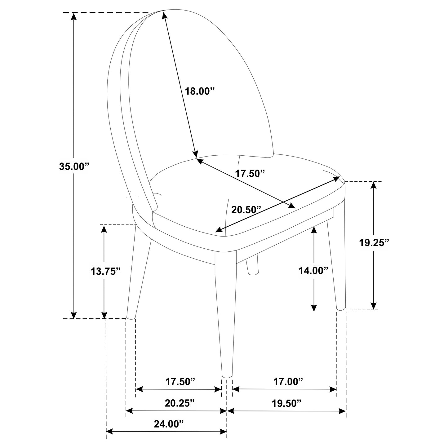Solano Upholstered Dining Side Chair Beige (Set of 2)
