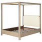 Solano 85-inch Queen Canopy Bed Weathered Mango