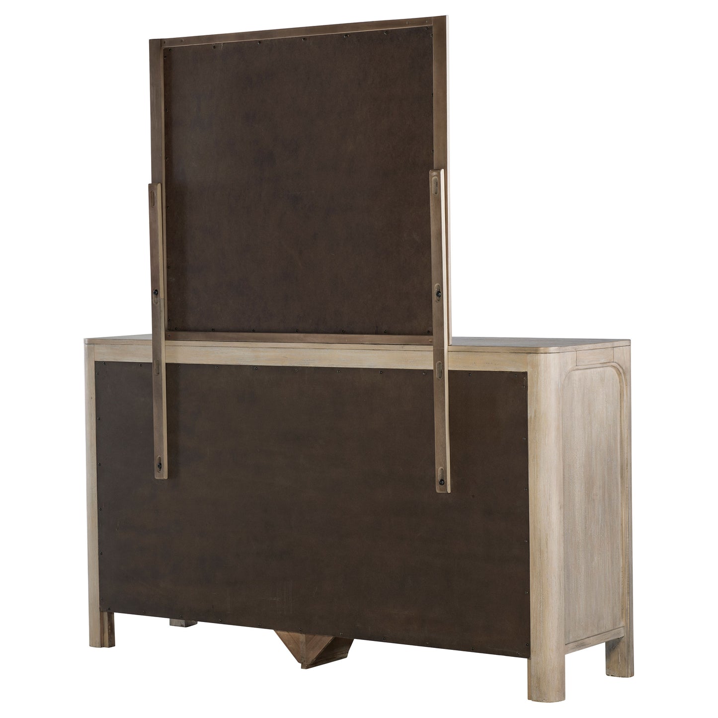 Solano 9-drawer Bedroom Dresser with Mirror Weathered Mango