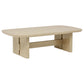 Kailani 2-piece Coastal Coffee and End Table Set Beige Oak